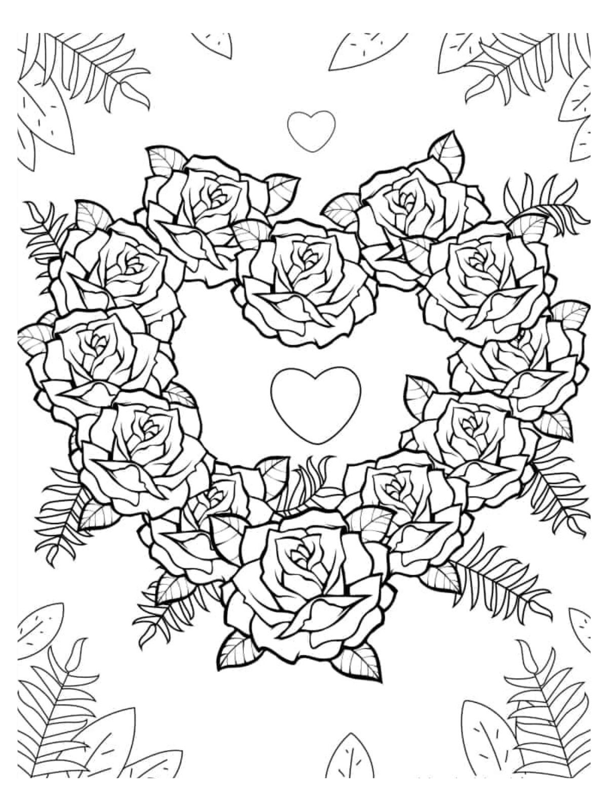 Rose Anniversary Coloring Pages