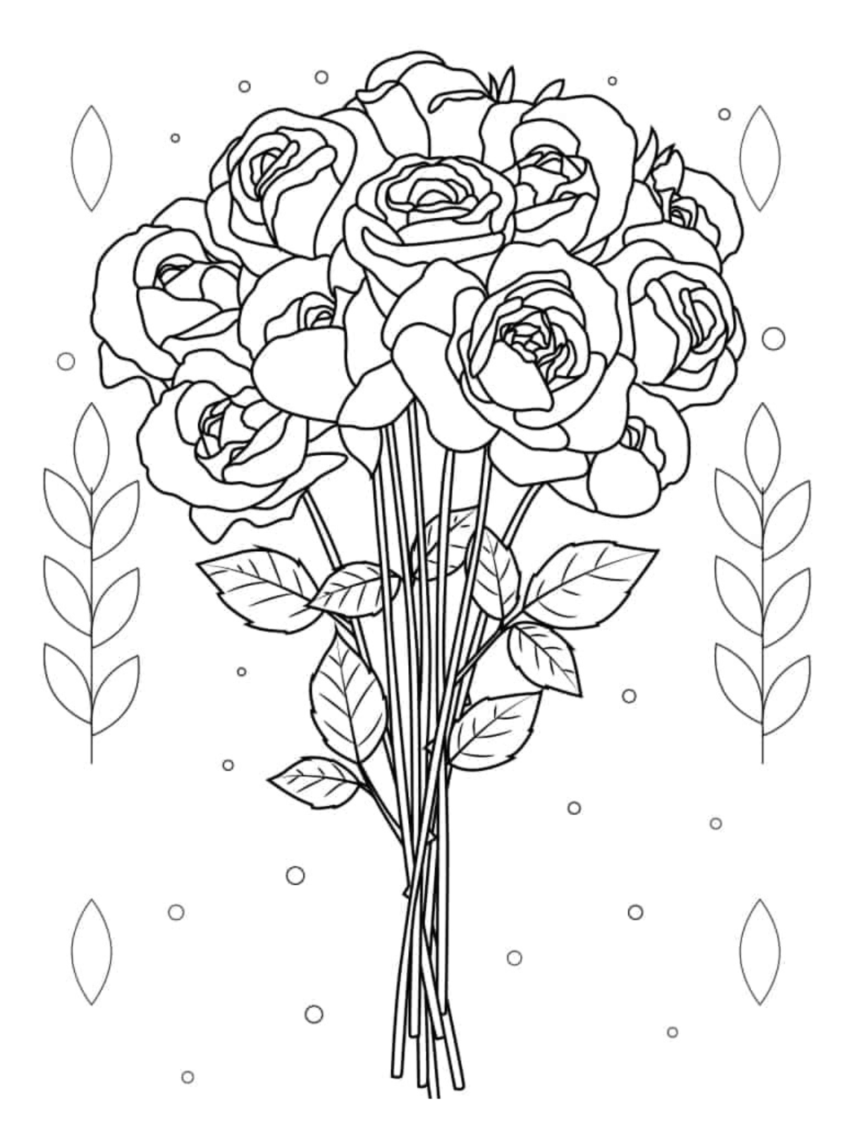 Rose Birthday Coloring Pages