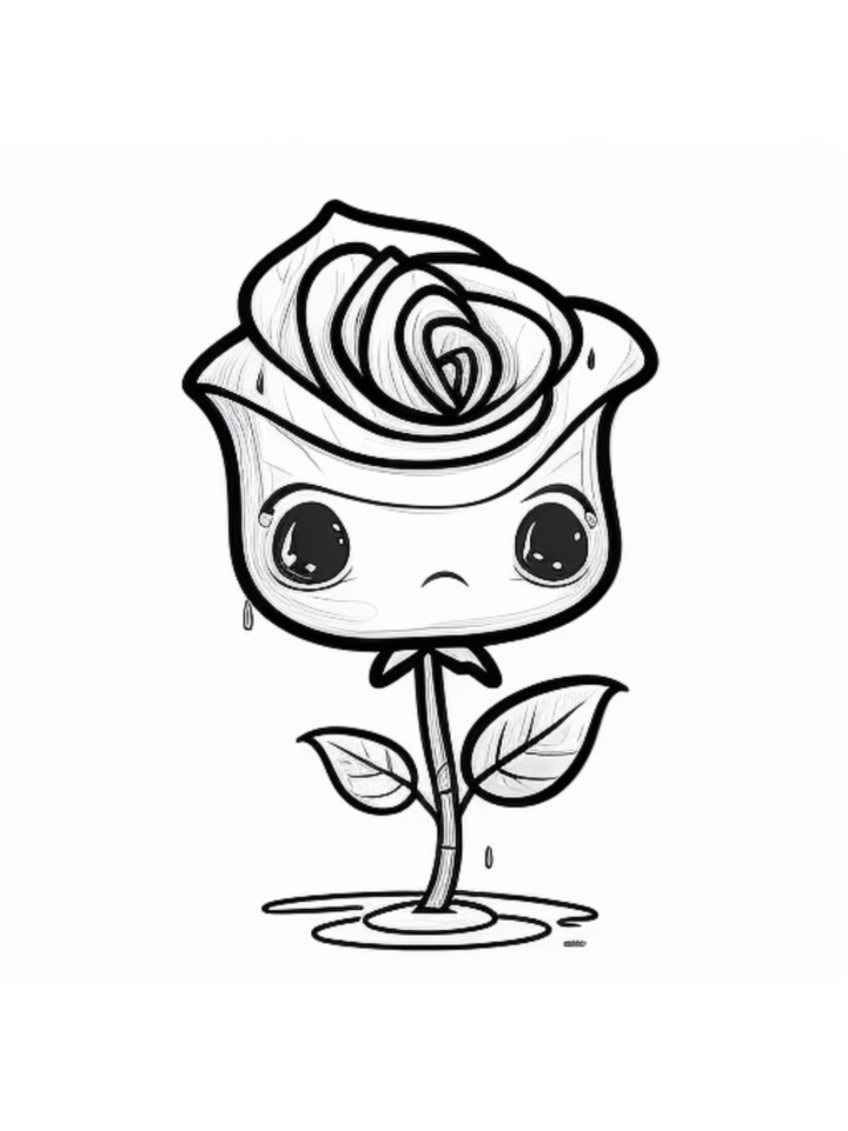 Rose Chibi Coloring Pages