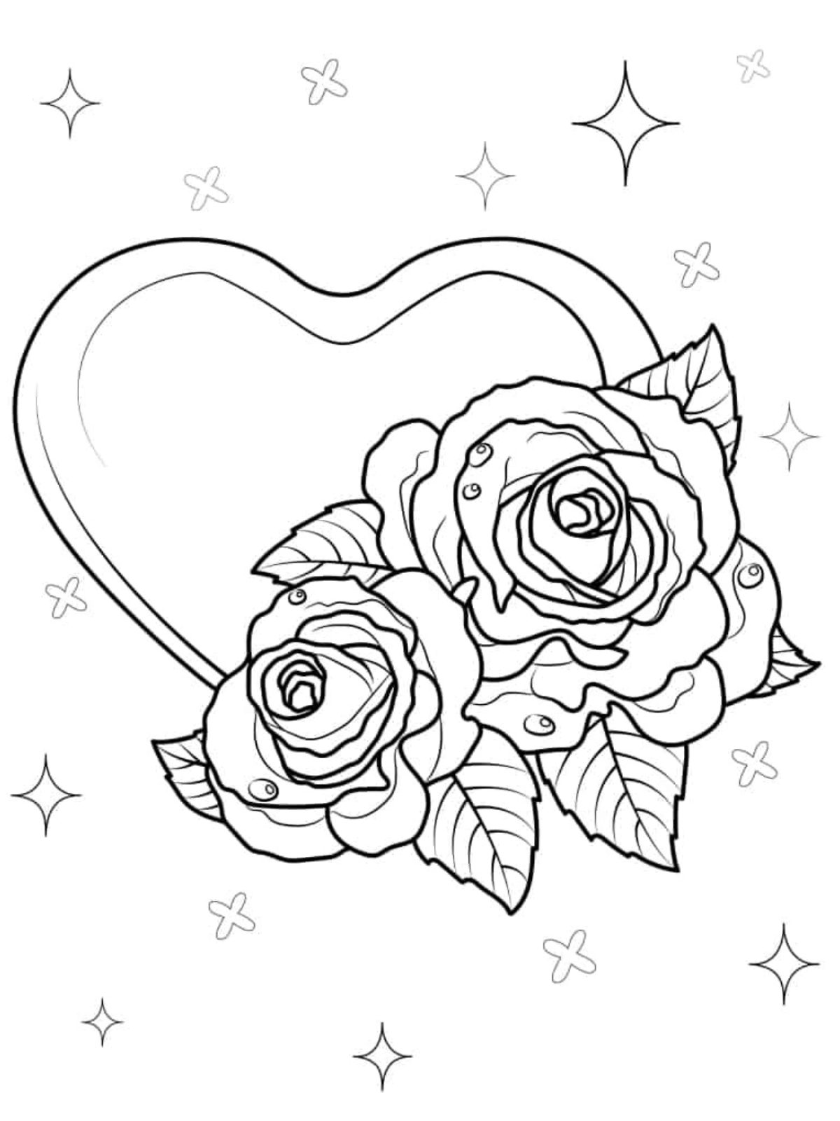 Rose Wallpaper Coloring Pages