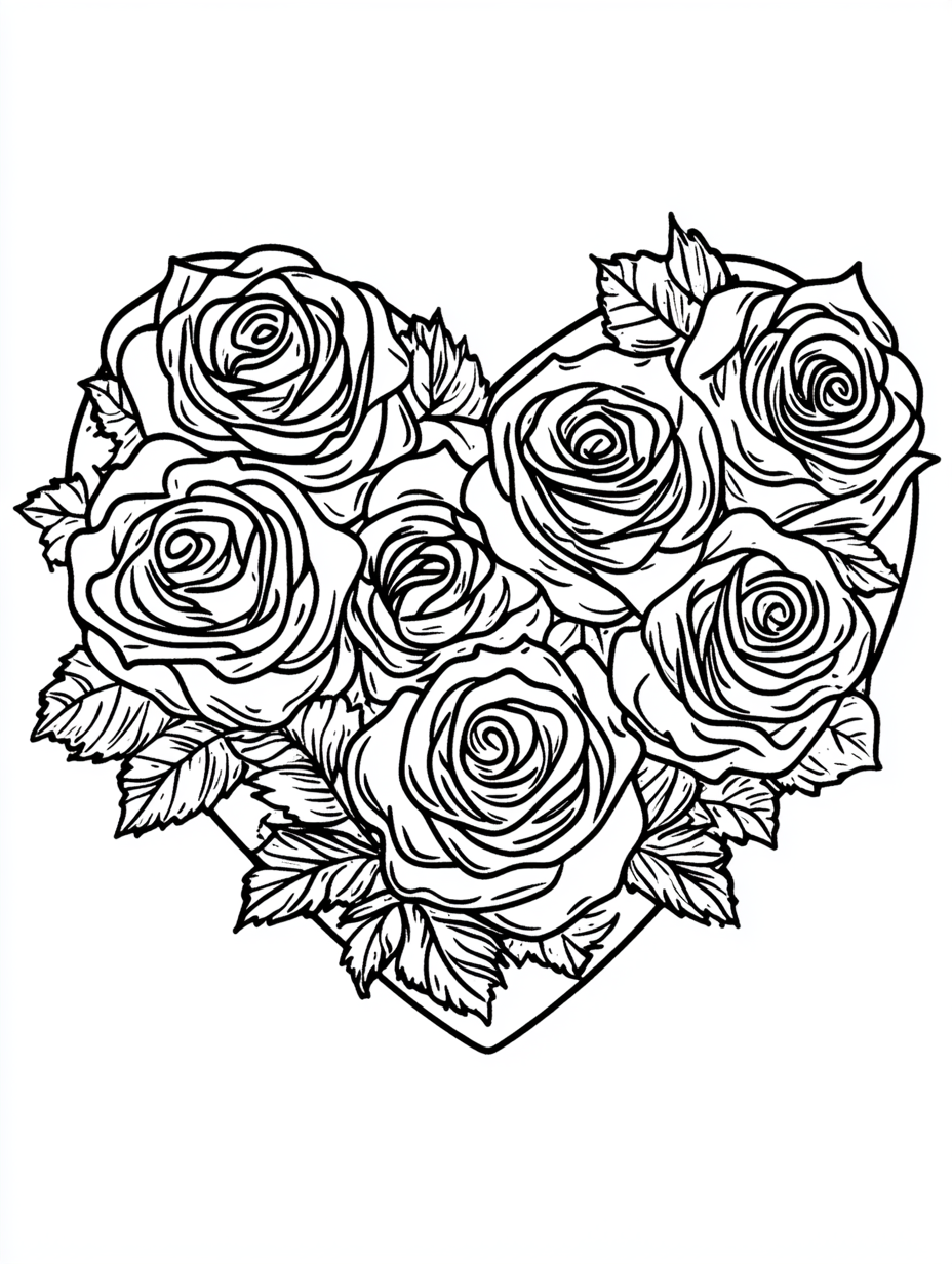 Rose Wedding Coloring Pages