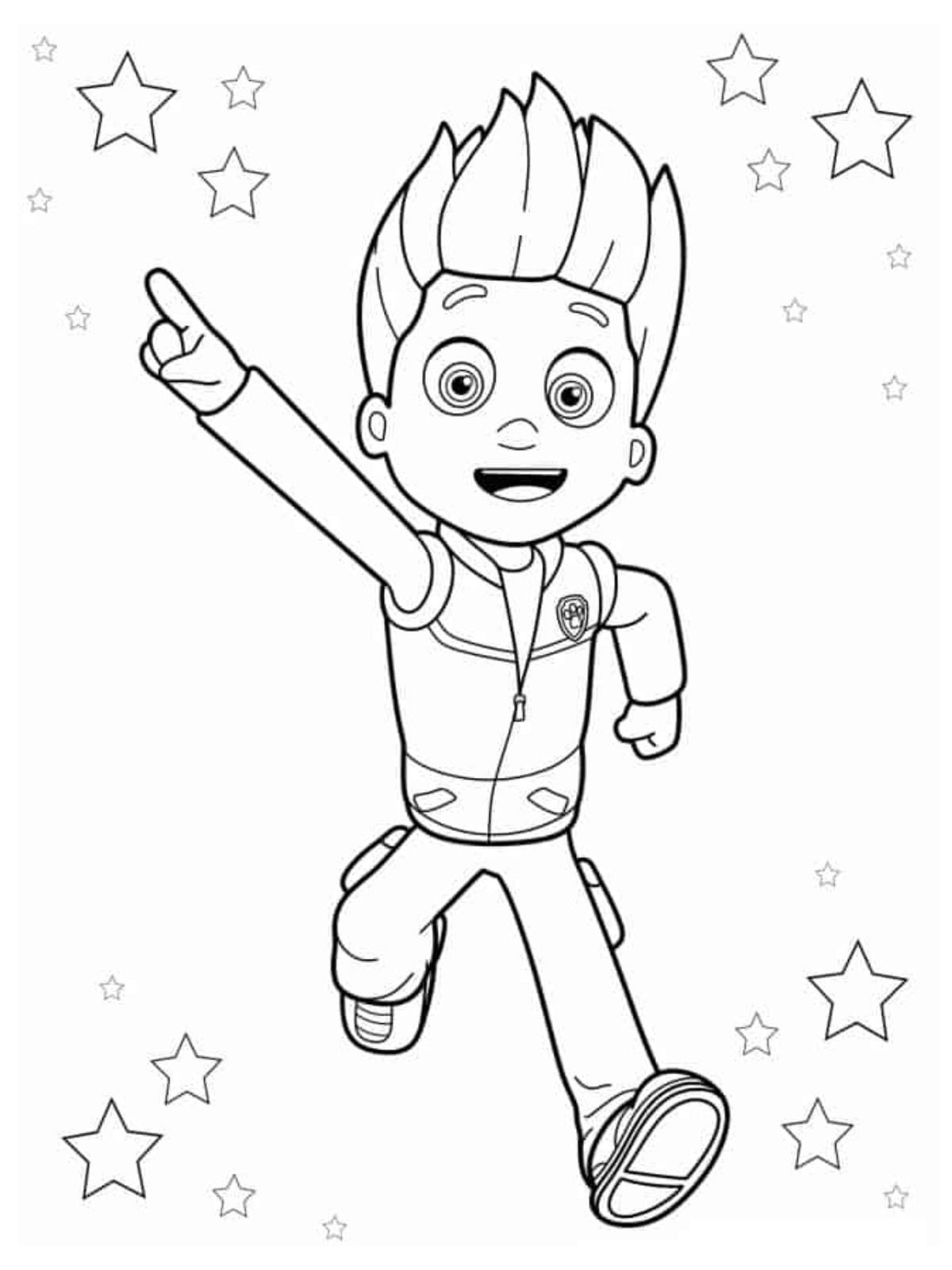 Ryder From Paw Patrol Coloring Page