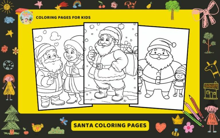 Santa Coloring Pages Featured Image