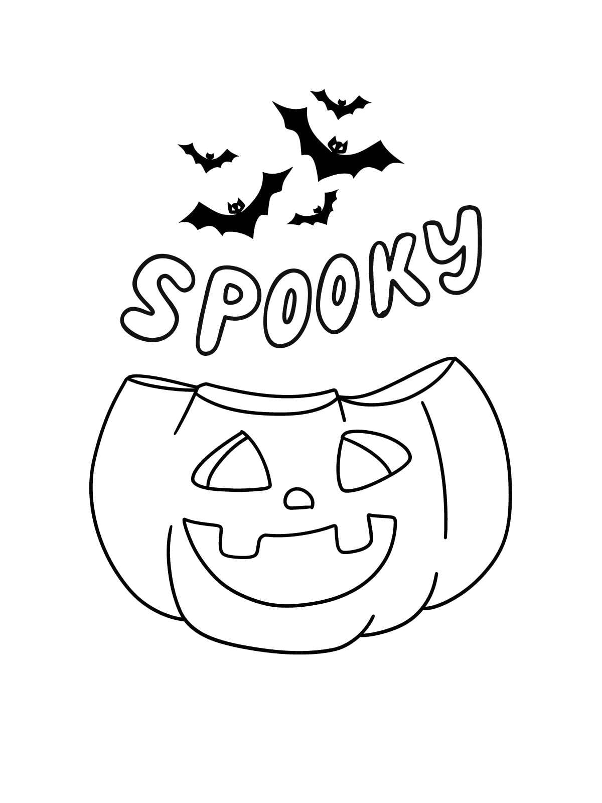 Scary Face Halloween Pumpkin Coloring Pages