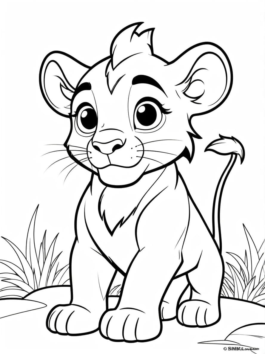 Simba Lion King Coloring Sheet