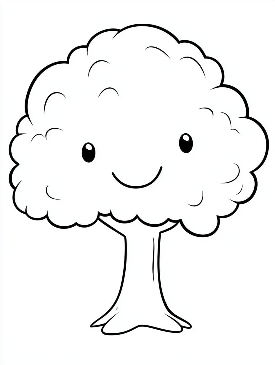 Simnple Tree House Coloring Pages