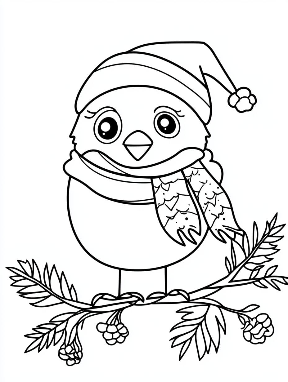 Simple Christmas Coloring Pages For Kids