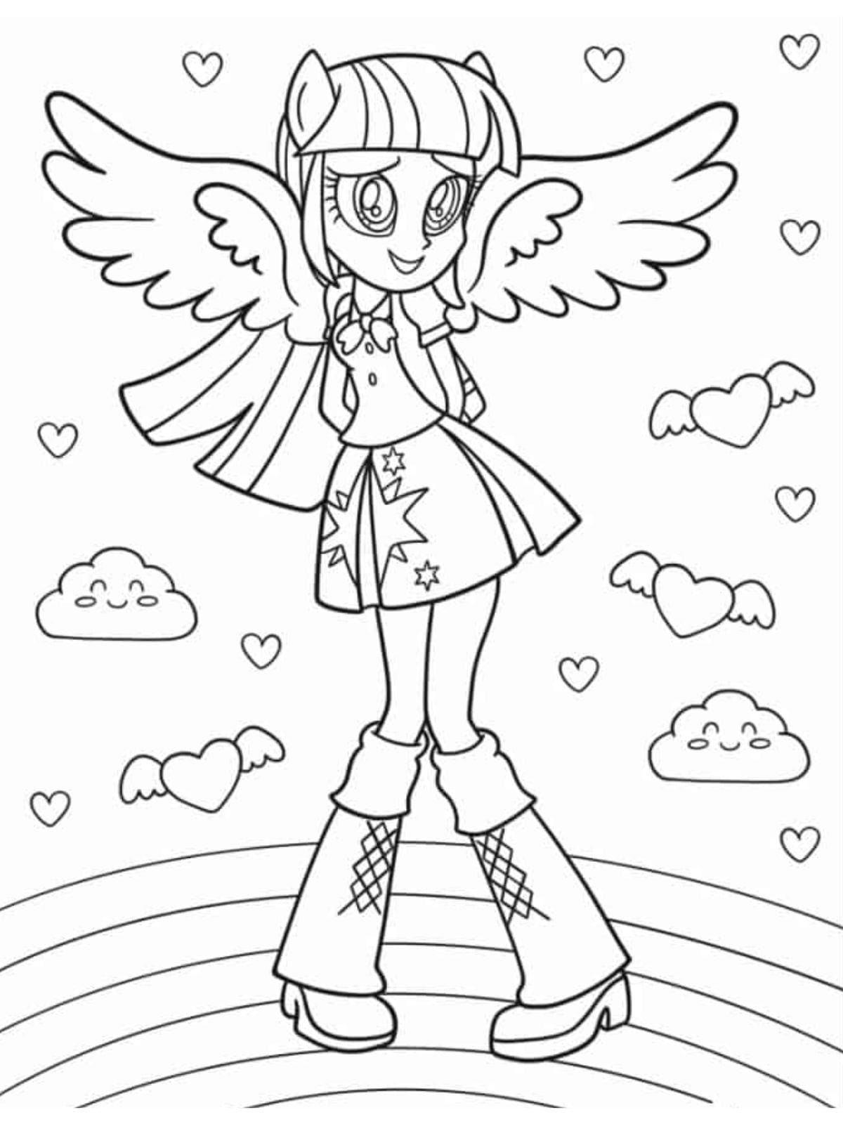 Simple Coloring Page Of Equestria Girls Rarity Coloring Page