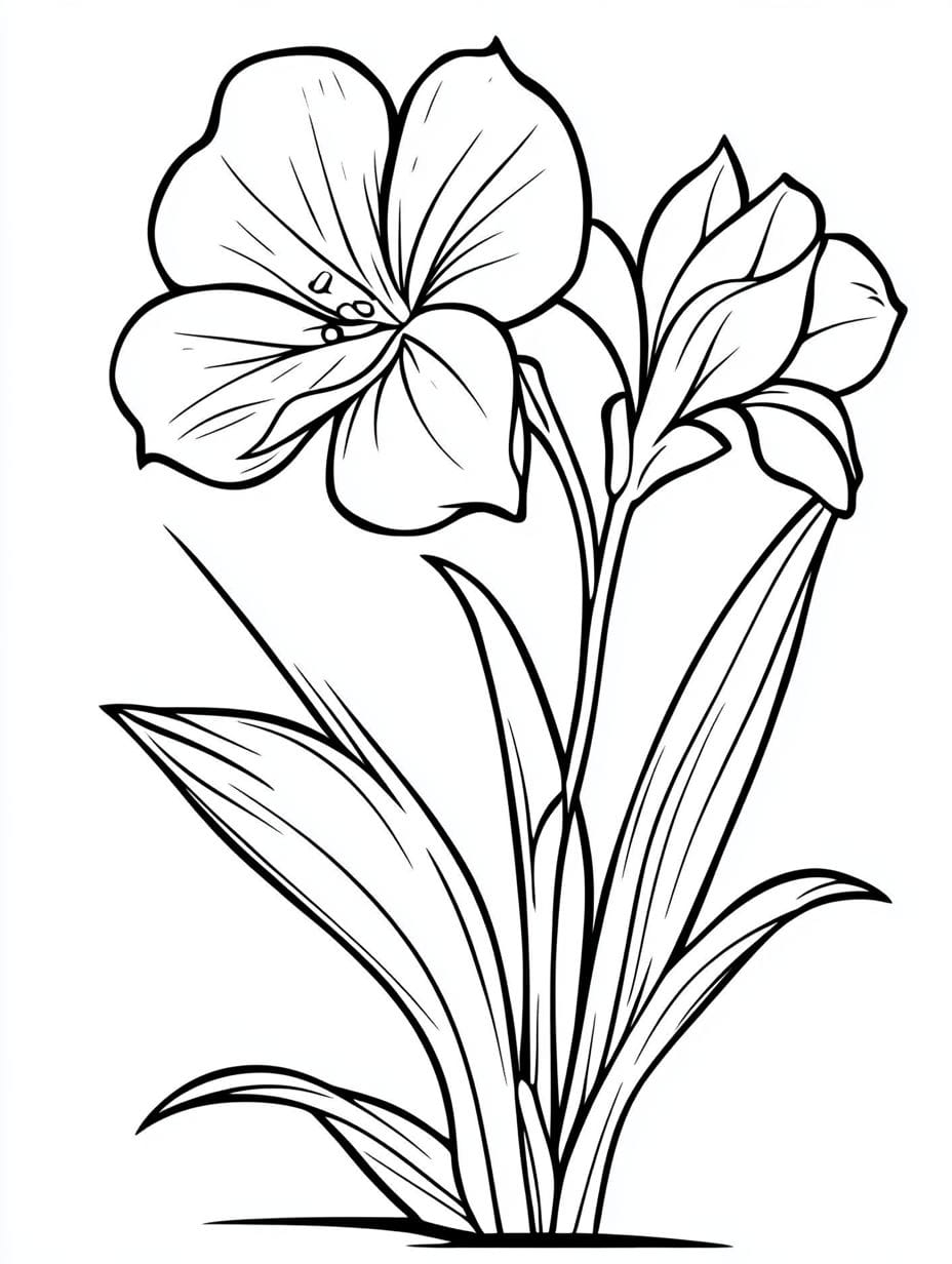 Simple Flower Coloring Pages