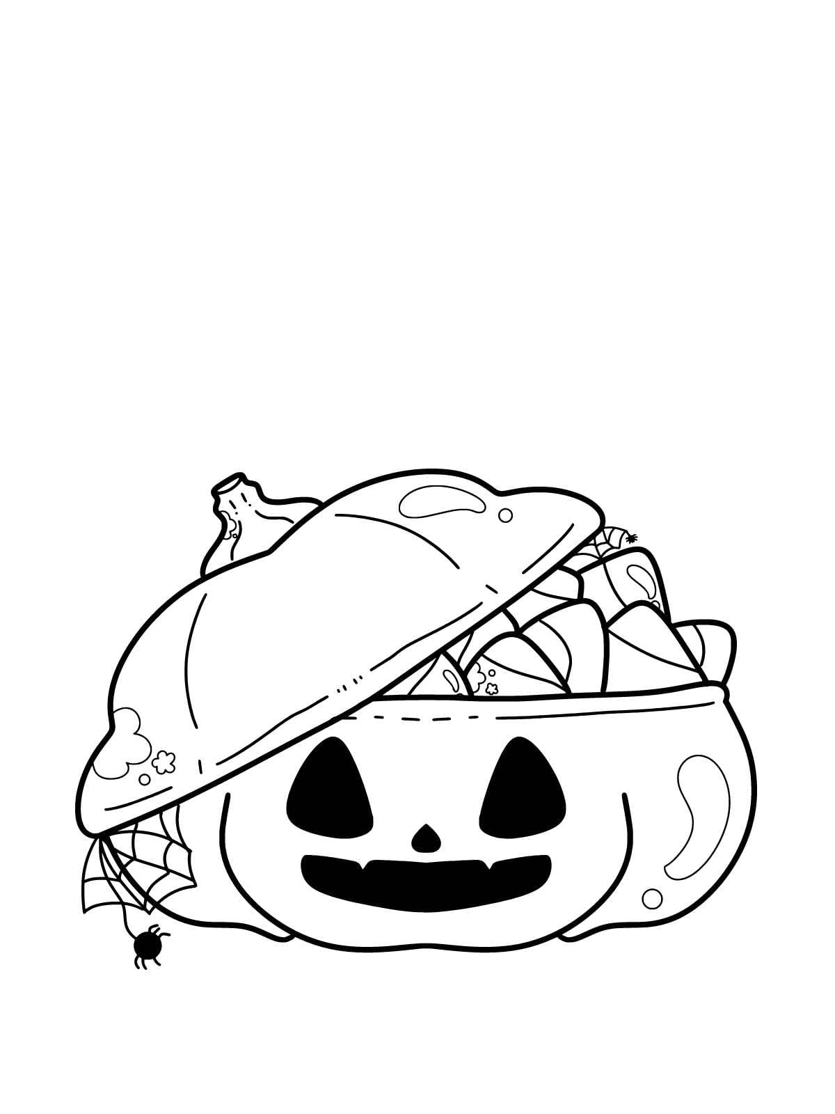 Simple Halloween Pumpkin Carving Coloring Pages