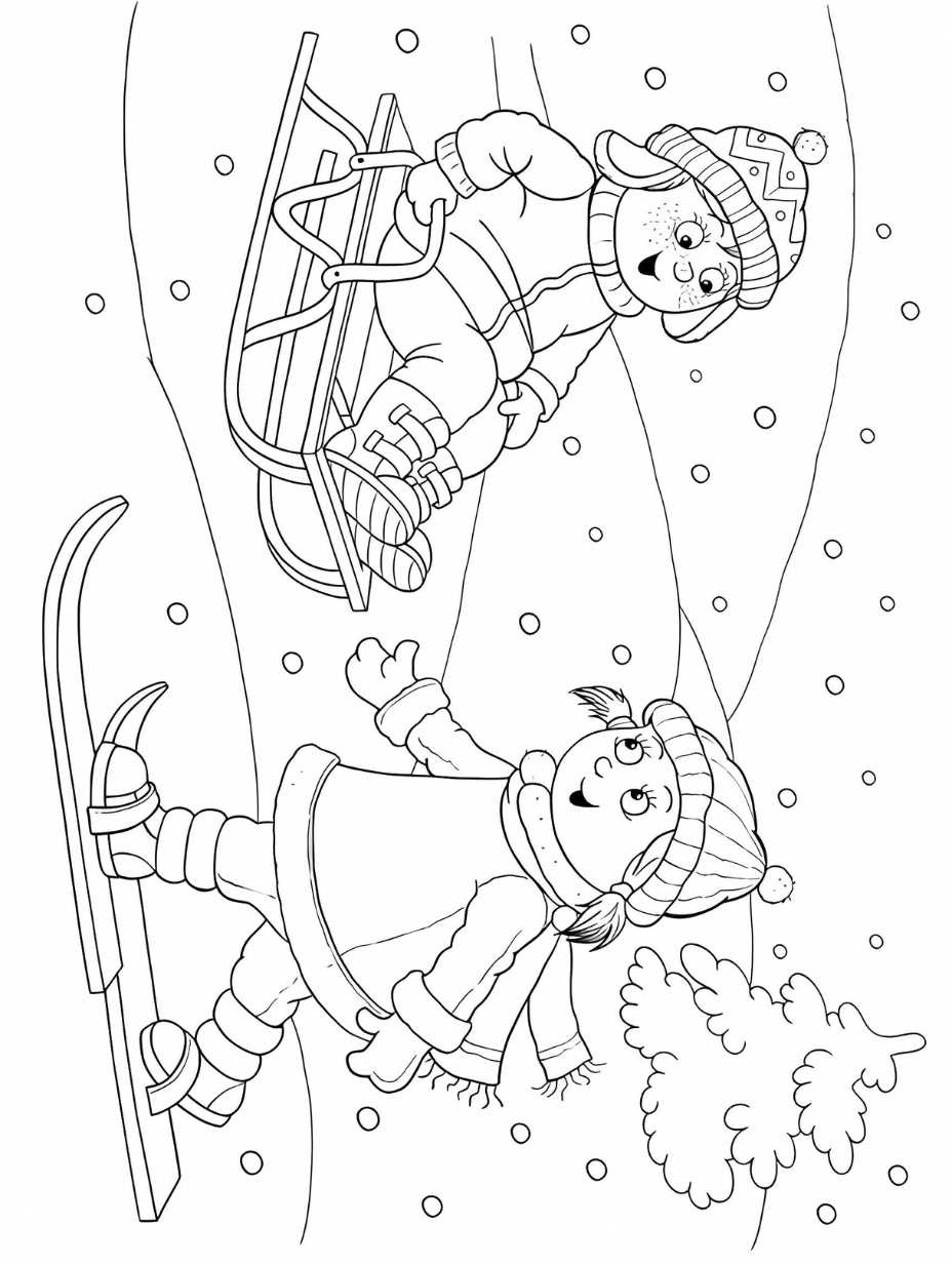 Skiing Coloring Pages