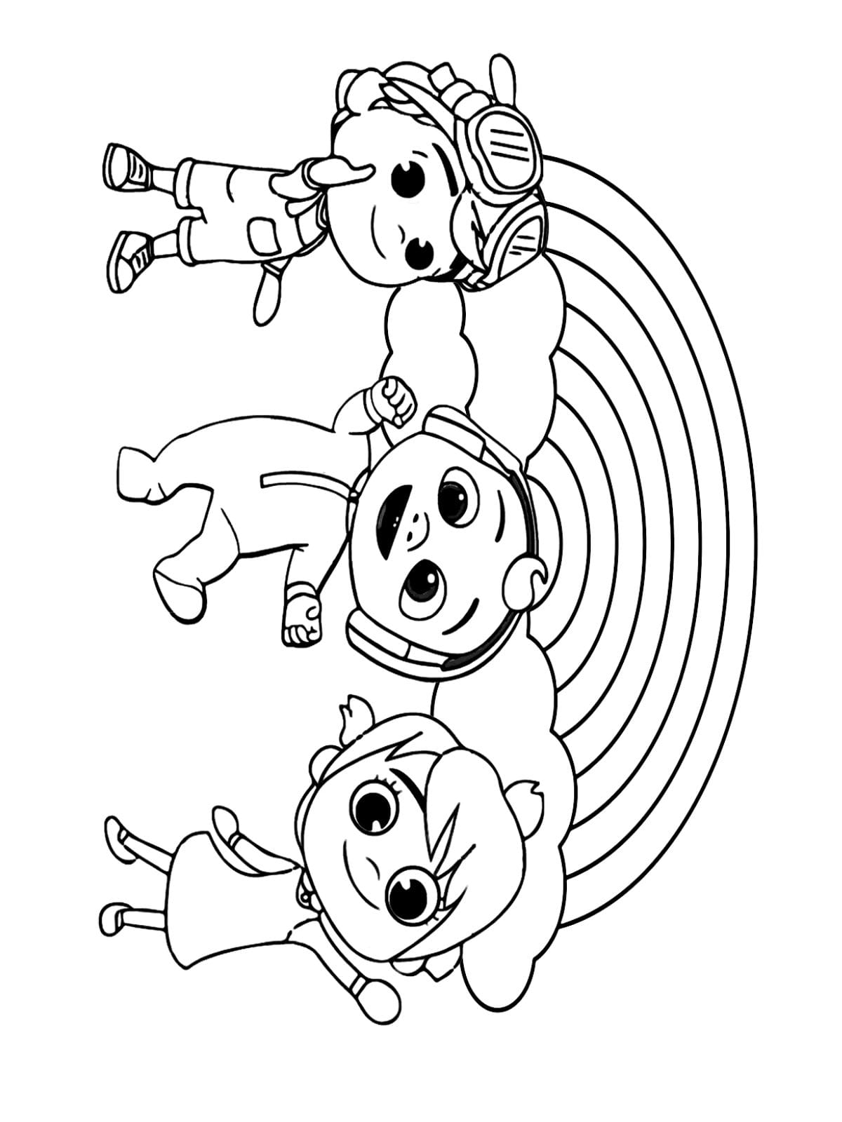 Sky Song Cocomelon Coloring Pages