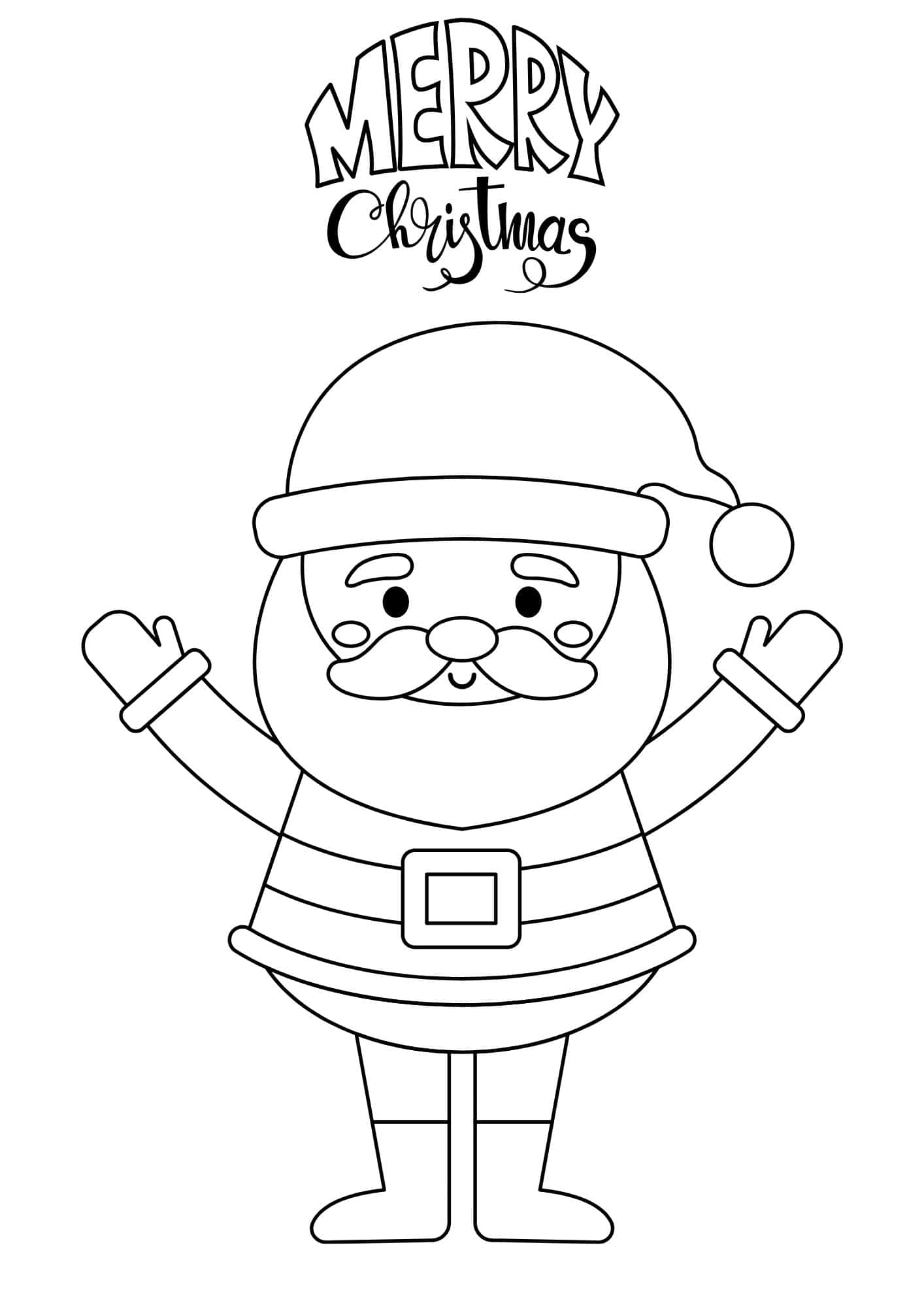 Smiling Santa Claus Coloring Pages