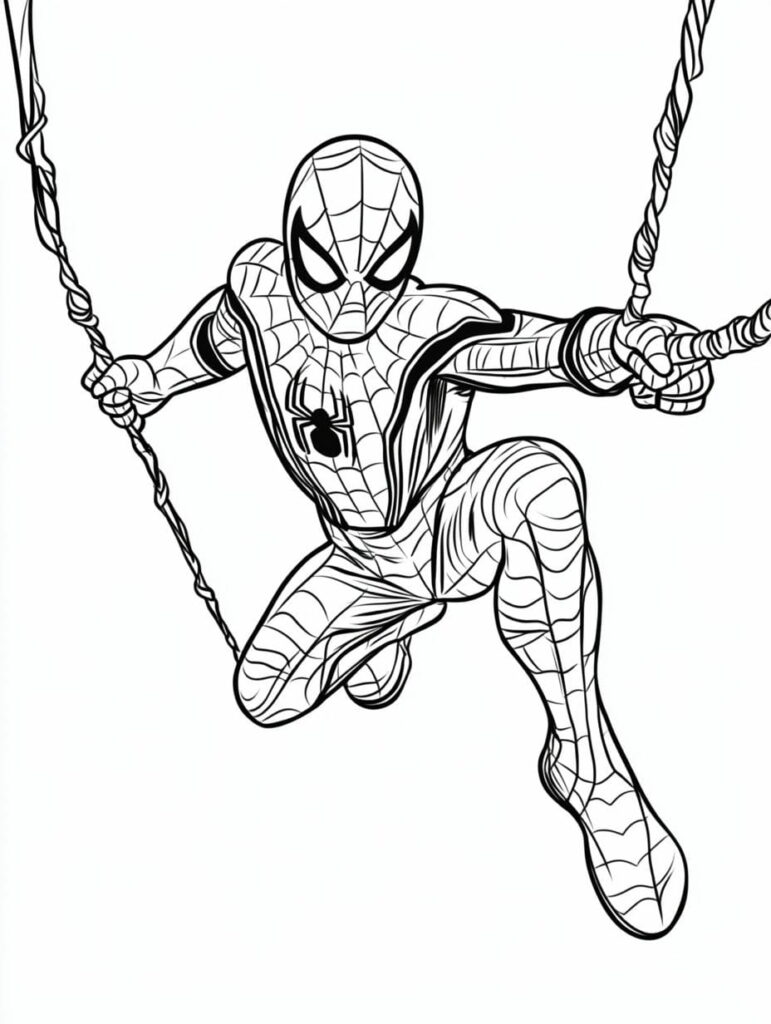 20+ spider man coloring pages for kids 🕷️🦸‍♂️ - Coloringpagesforkids.net