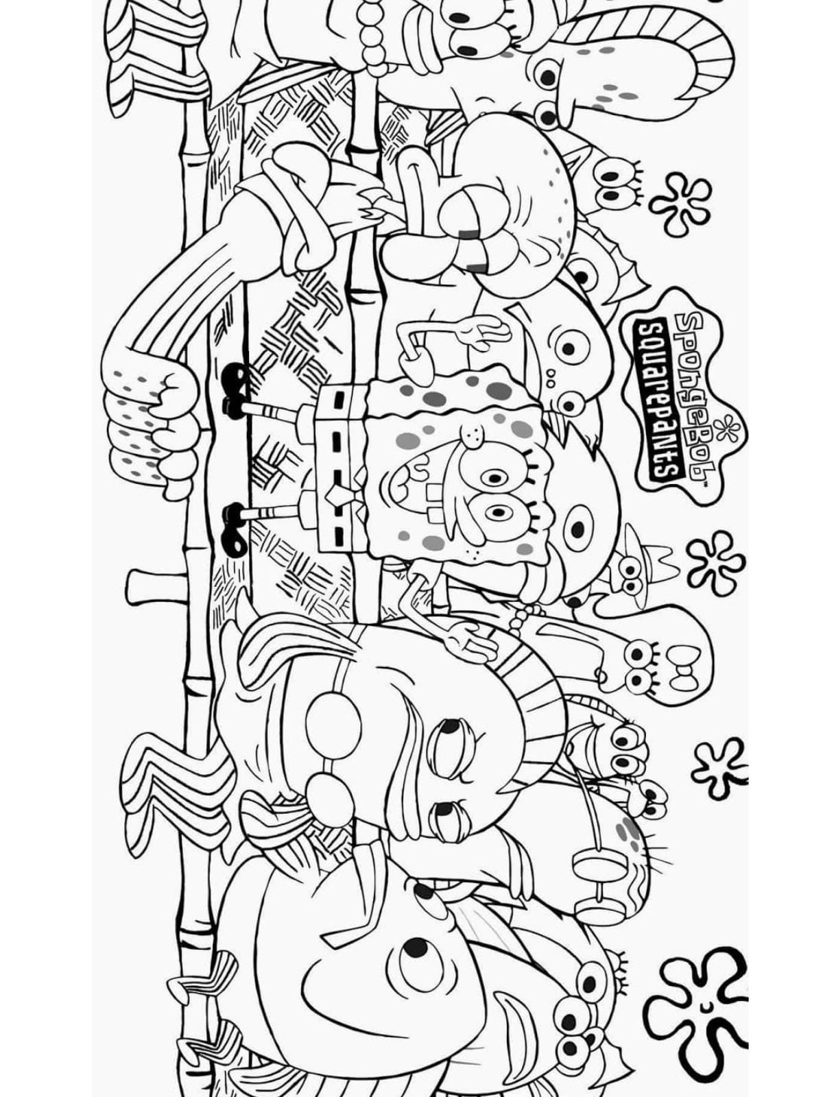 Spongebob Coloring Page For Kids