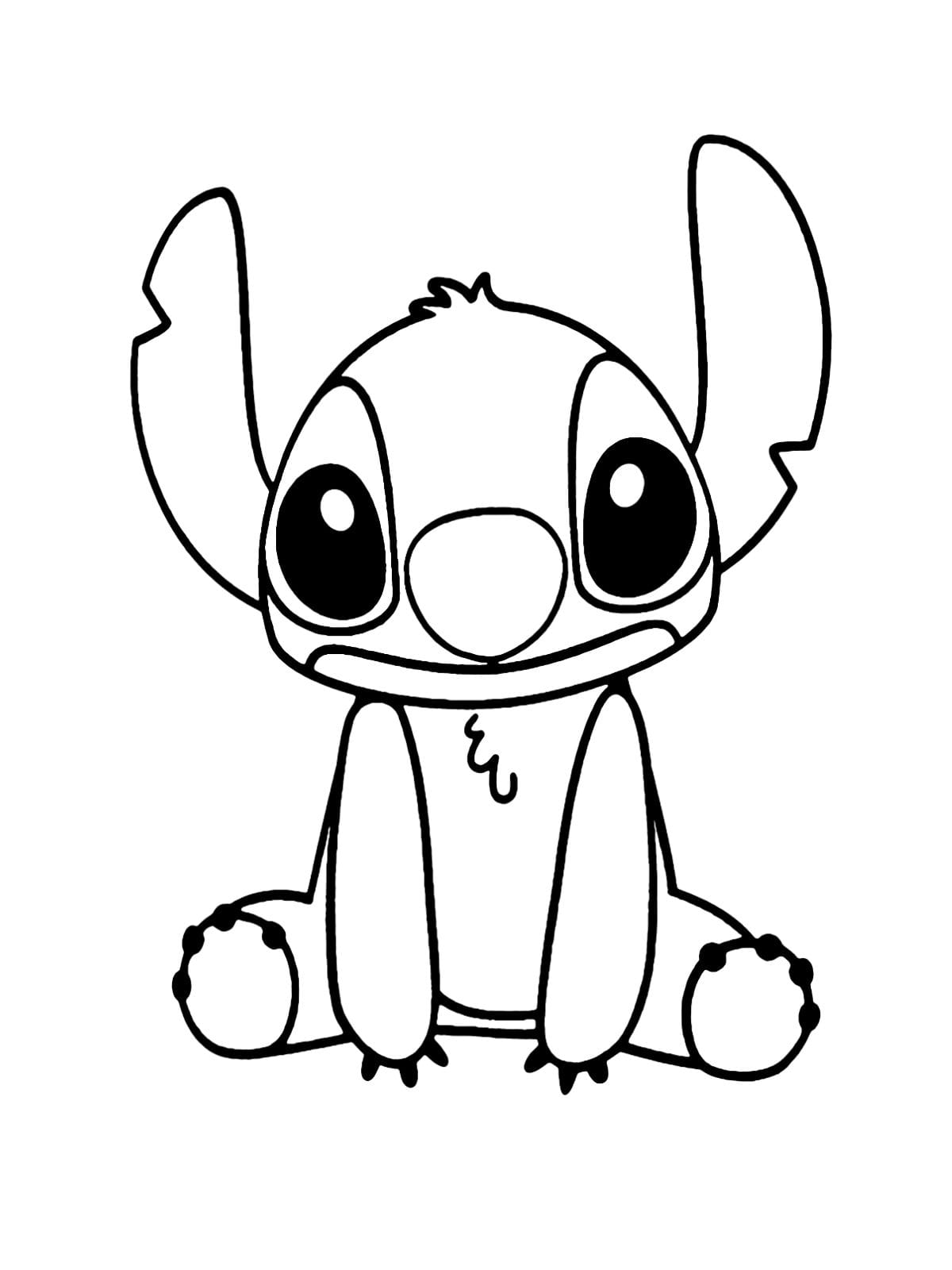 Stitch Sad Coloring Pages