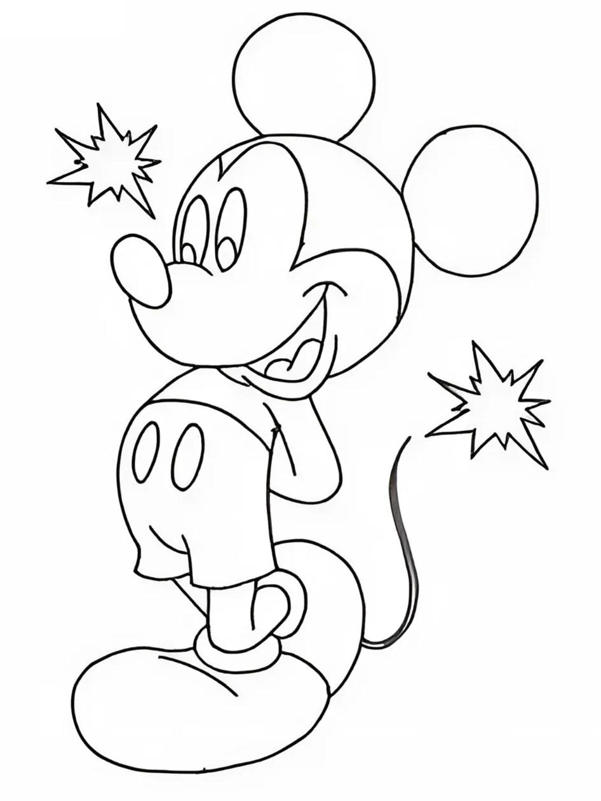 Summer Mickey Mouse Coloring Pages