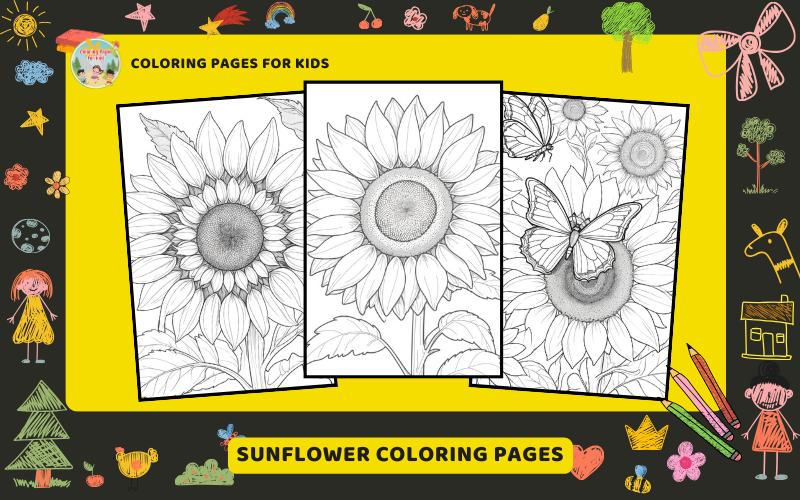 Sunflower Coloring Pages Featured Image