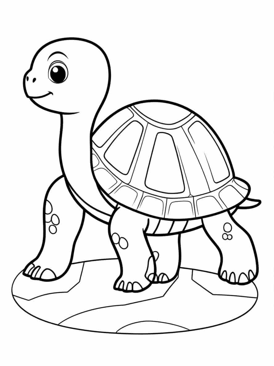 Super Easy Turtle Coloring Pages