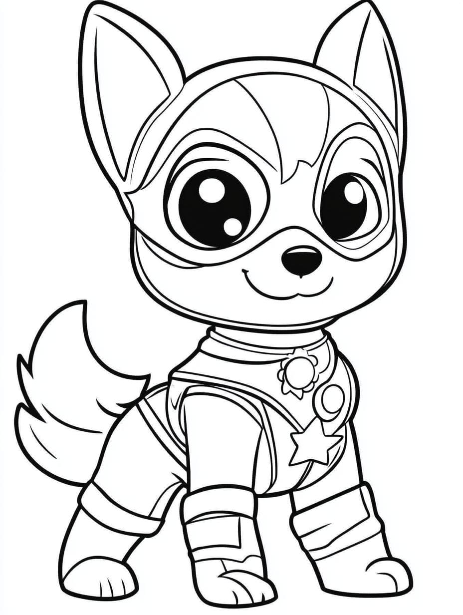 Superhero Pets Coloring Pages