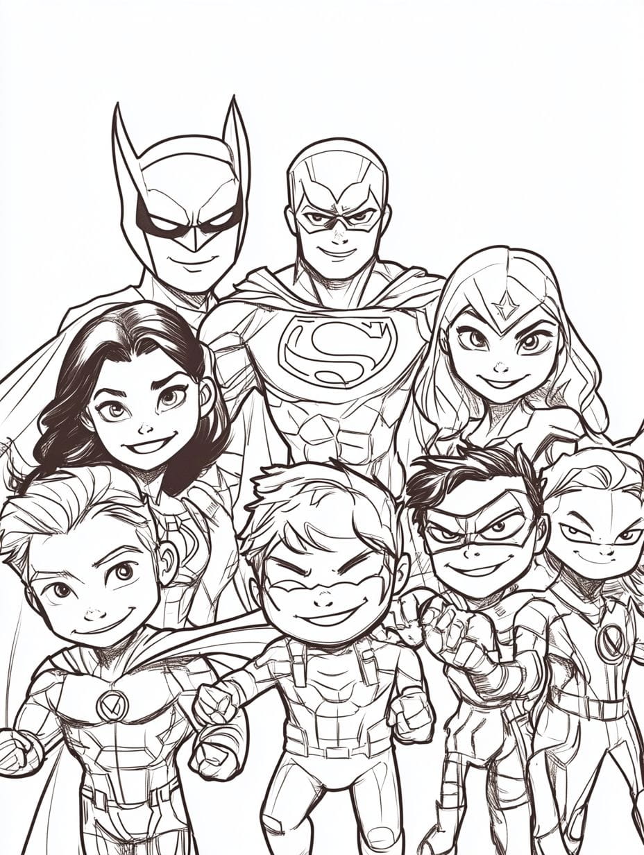 Superhero Teams Coloring Pages