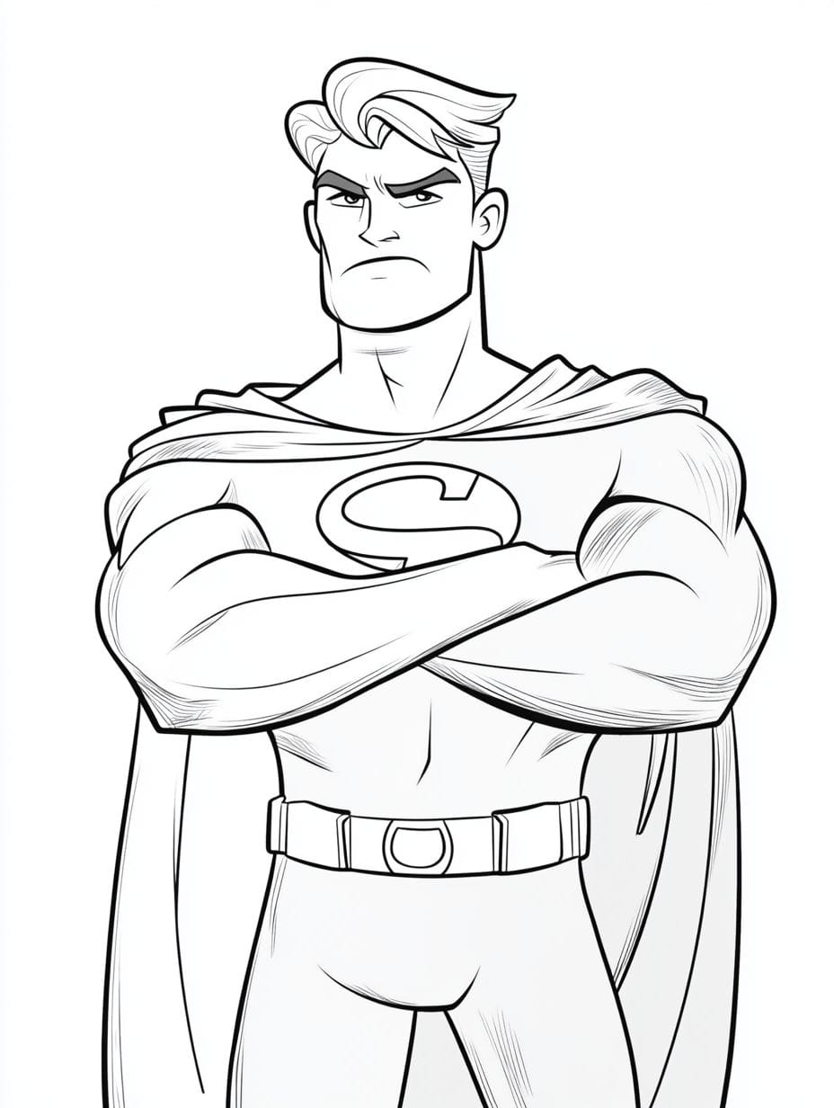 Superheroes Classic Coloring Pages