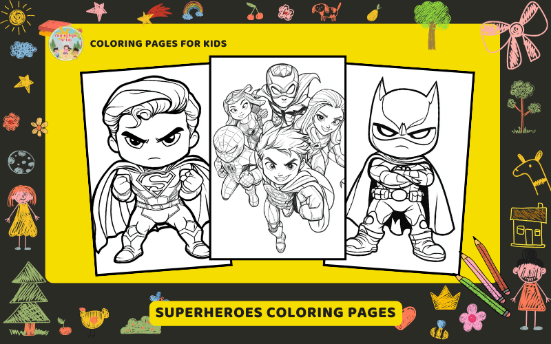 Superheroes Coloring Pages Featured Image Min