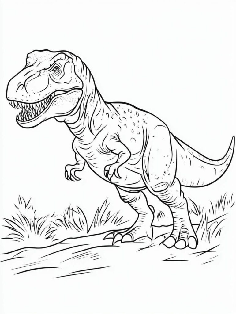 20+ TRex dinosaur coloring pages