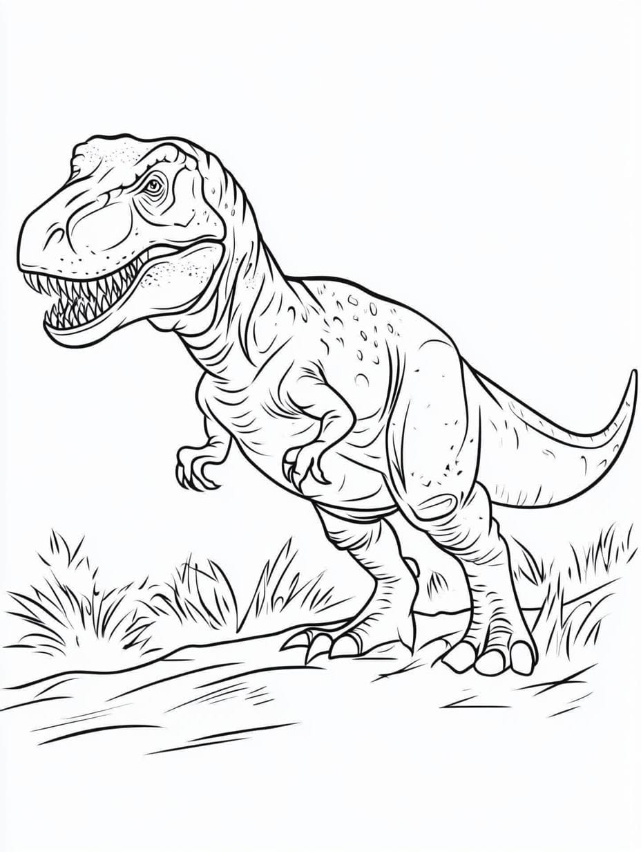 T Rex Dinosaur Coloring Pages