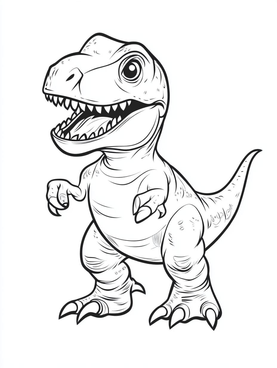 T Rex Dinosaur Doll Coloring Pages