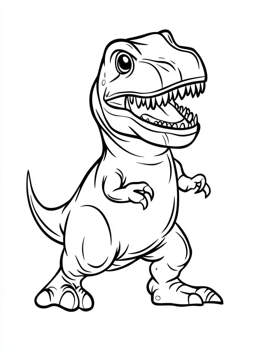 T Rex Dinosaur Hiphop Coloring Pages