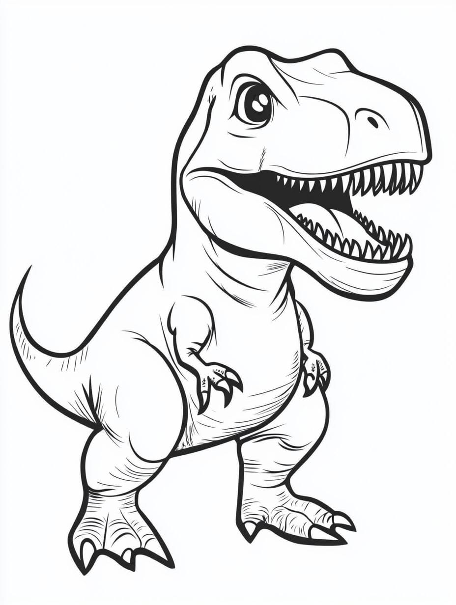 T Rex Dinosaur Play Game Coloring Pages