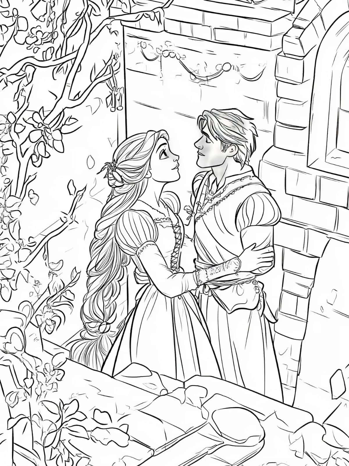 Tangled Rapunzel Coloring Pages