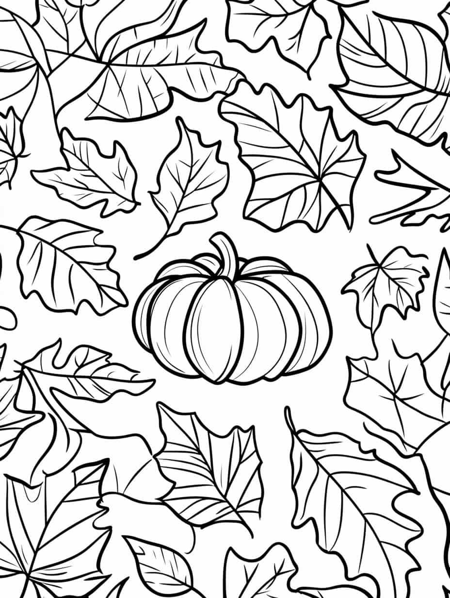 Thanksgiving Banner With Autumn Leaves