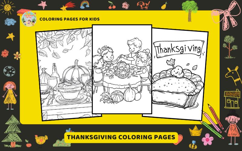 Thanksgiving Coloring Pages Featured Image