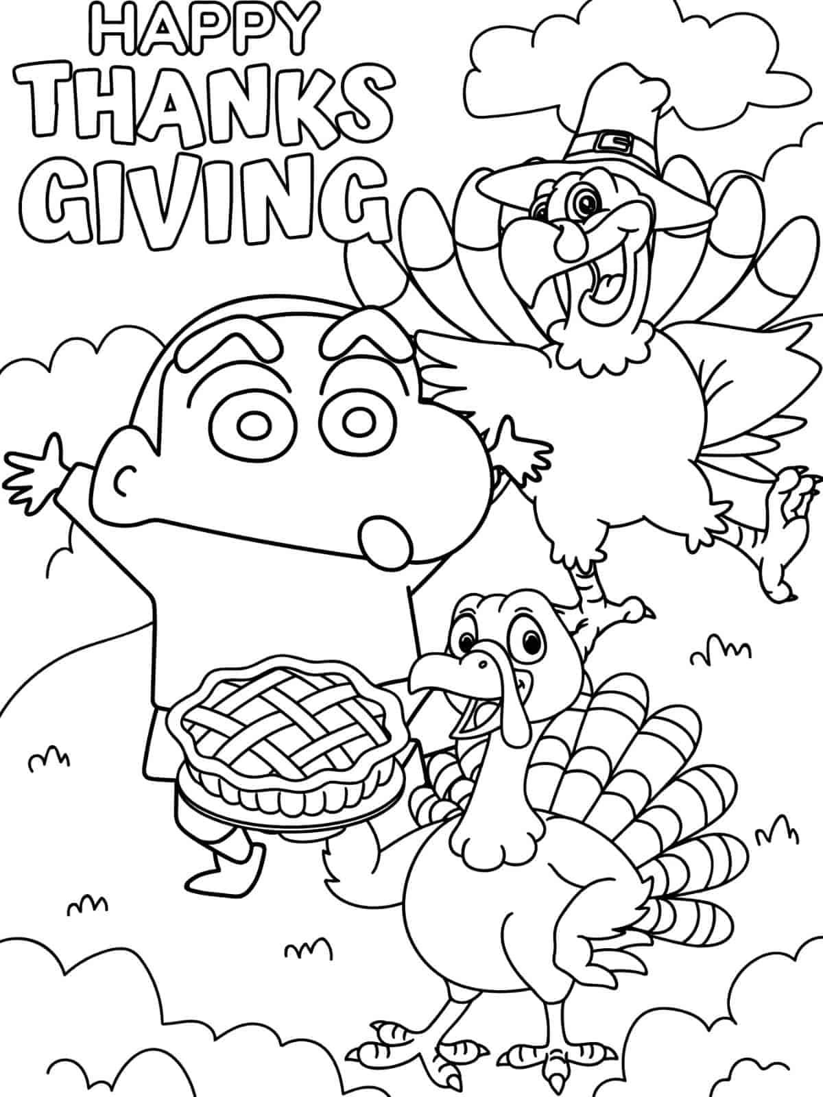 Thanksgiving Shin Coloring Pages