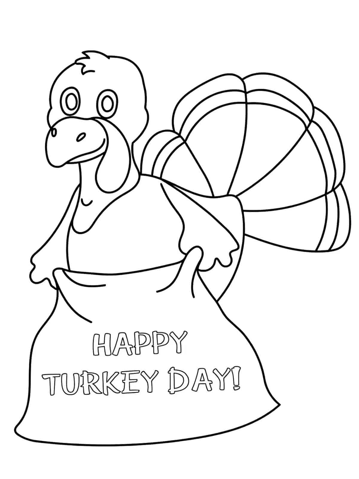 Thanksgiving Turkey Day Coloring Pages For Kids