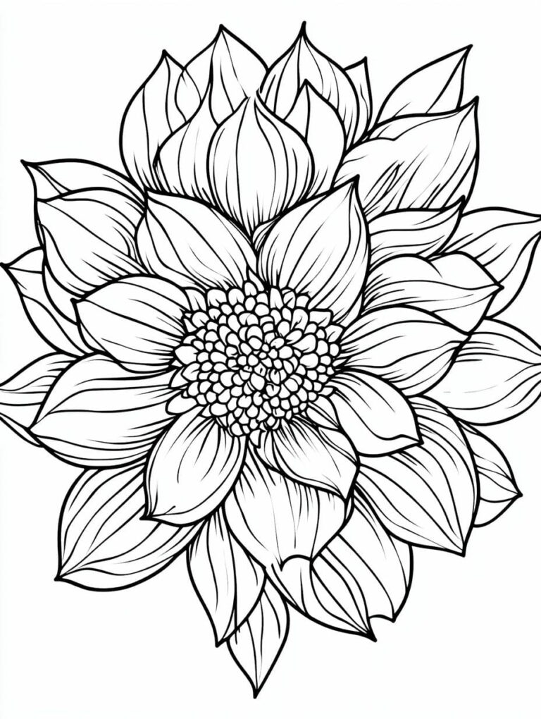 Top 20+ beautiful flower coloring pages 🌸🖌️