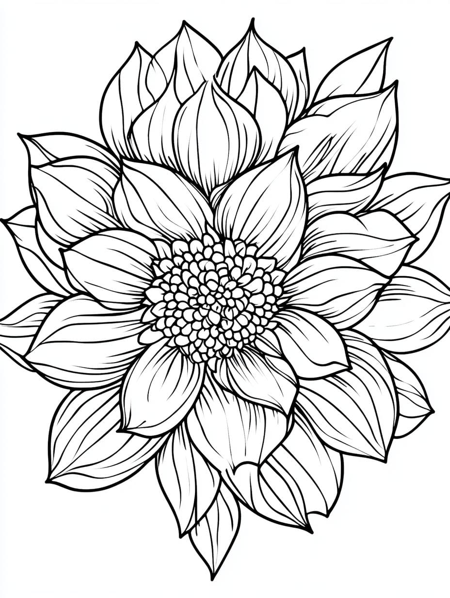 The Most Beautiful Flower Coloring Pages