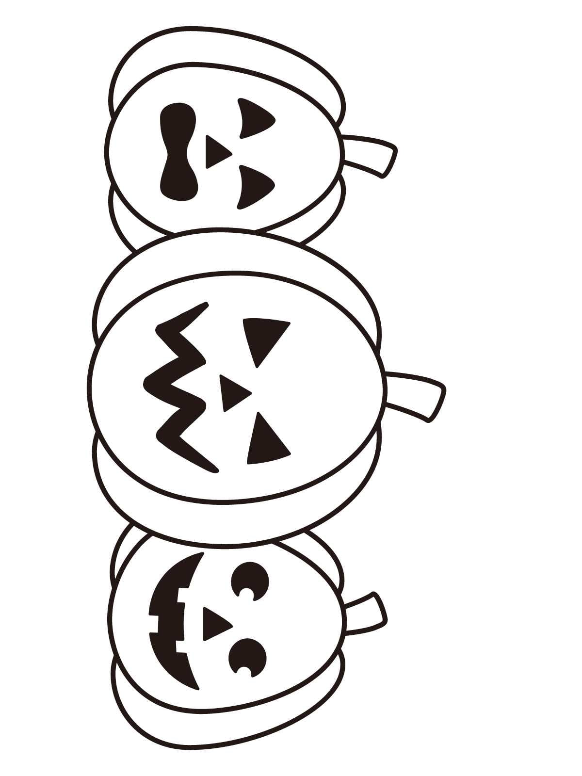 Three Simple Pumpkin Coloring Pages