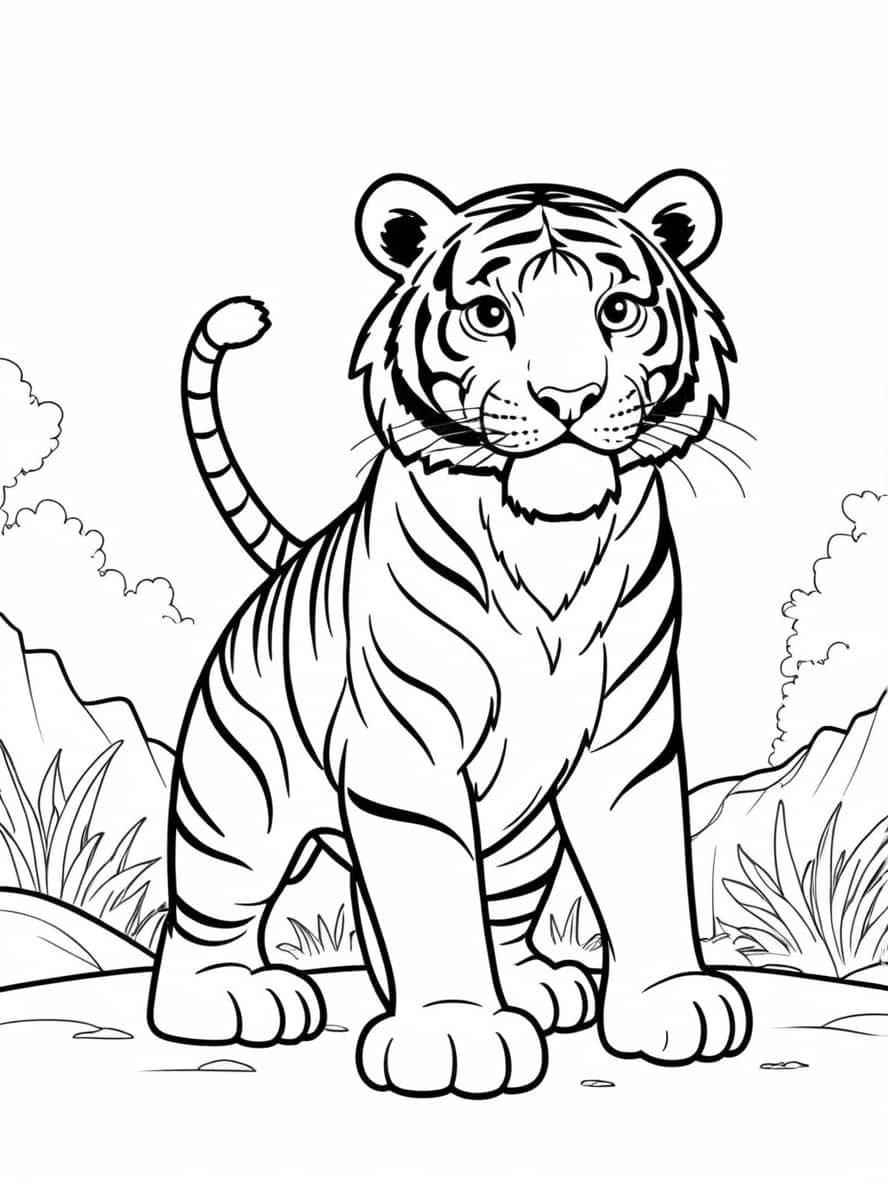 Tiger Calvin And Hobbes Coloring Pages