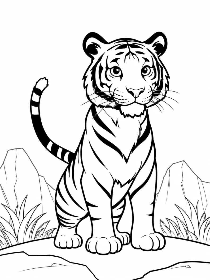 Tiger From Calvin And Hobbes Coloring Pages