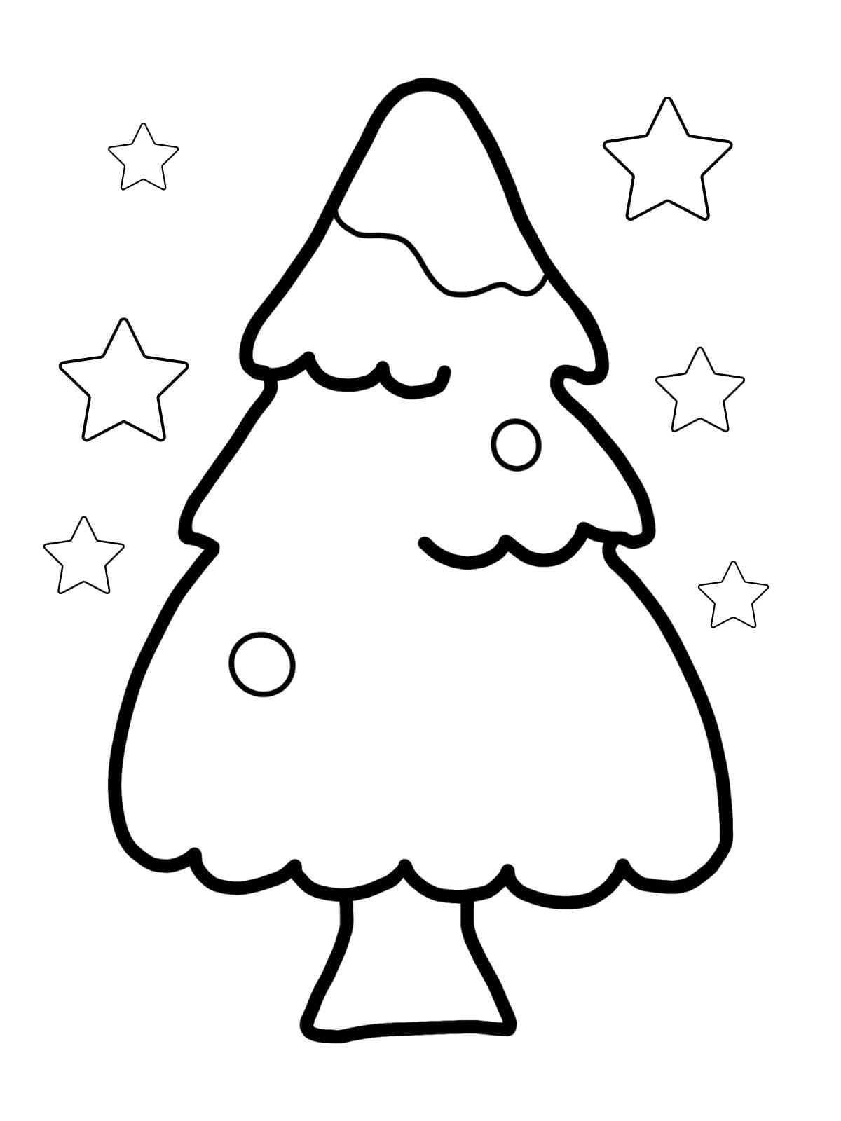 Traditional Christmas Tree Coloring Sheets