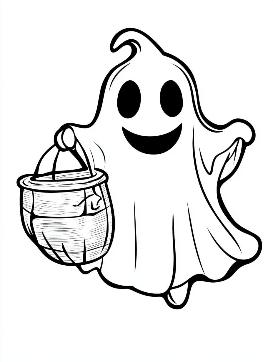 Treating Ghost Coloring Pages