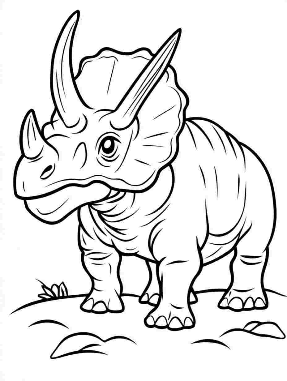 Triceratops Coloring Pages For Kids