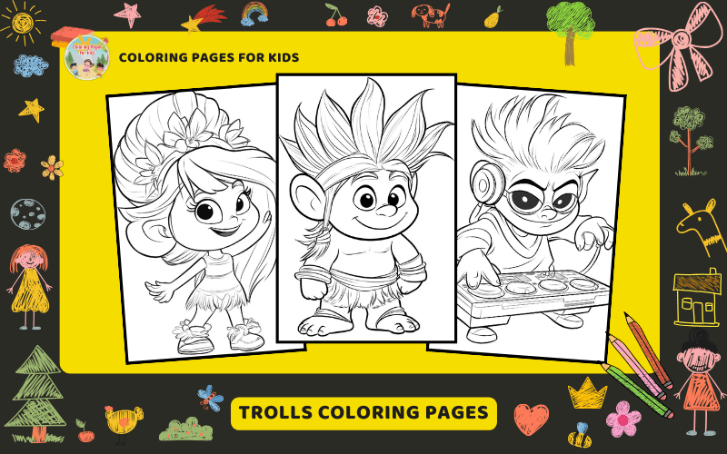 Trolls Coloring Pages Featured Image Min