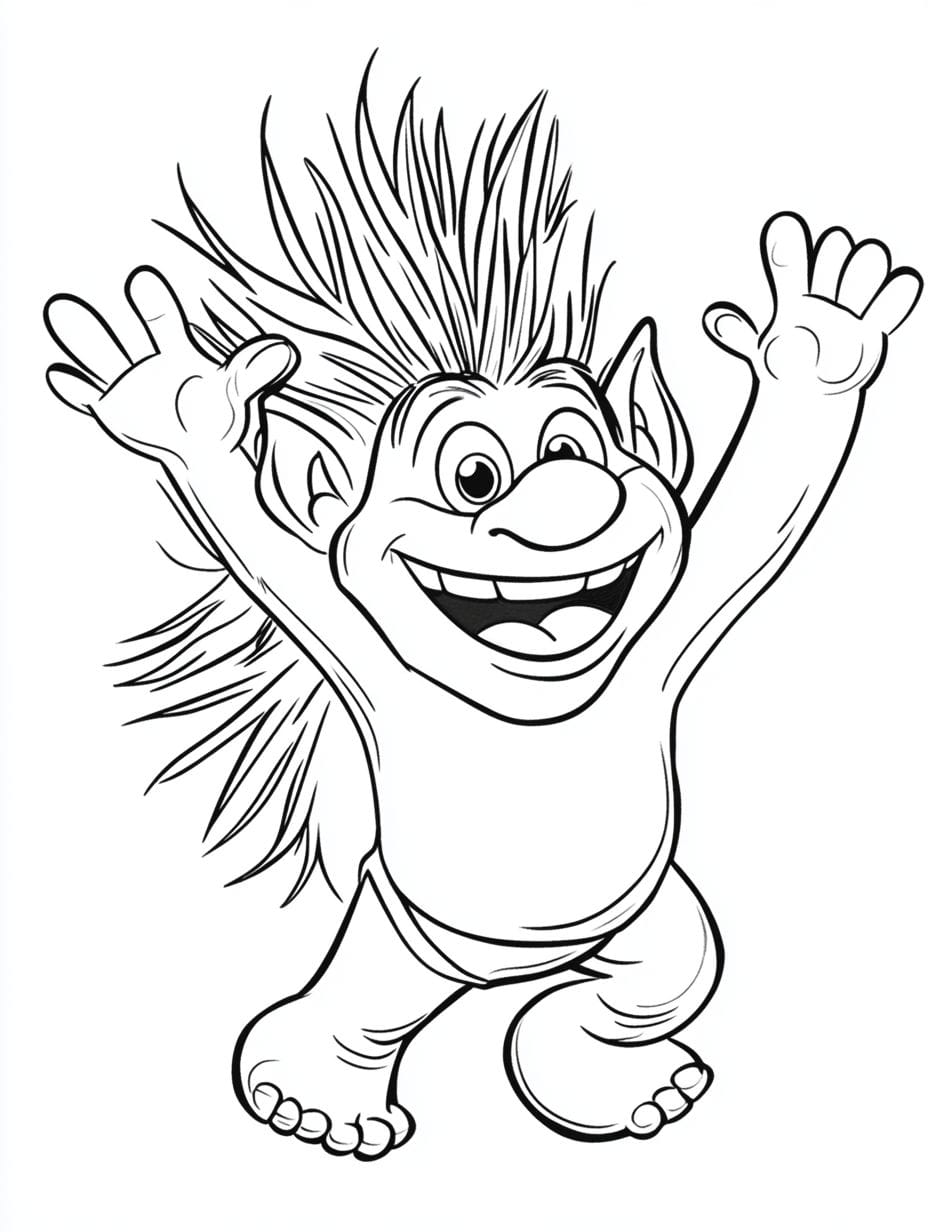 Trolls Cooper Dancing Coloring Pages