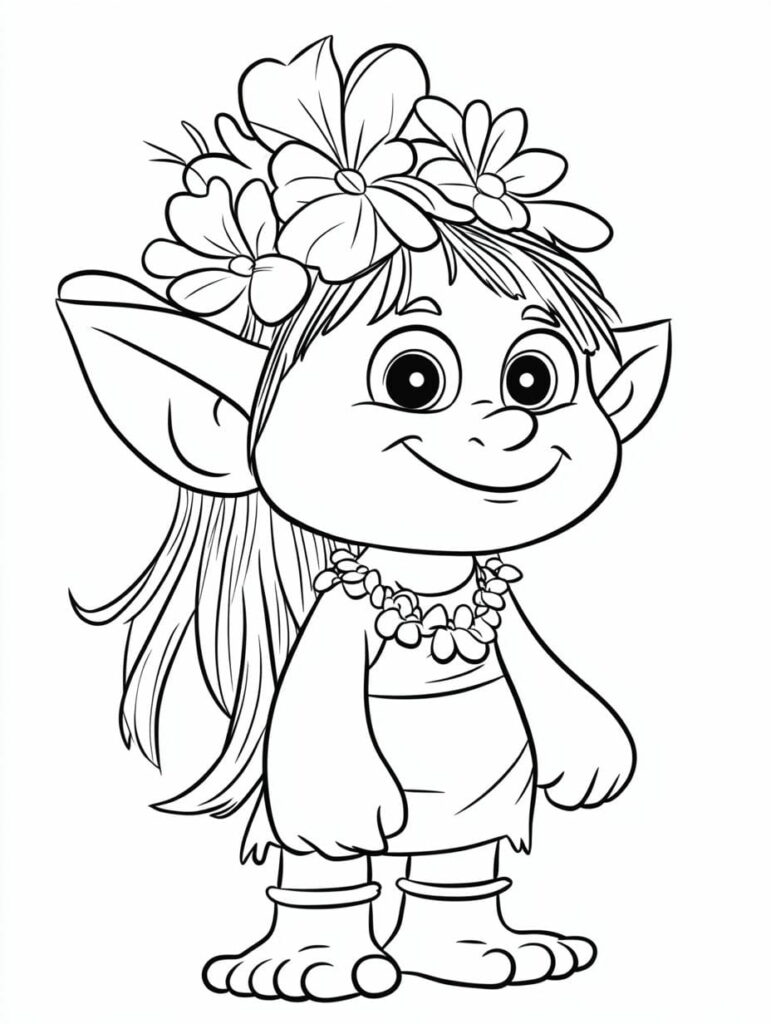 Páginas para colorear de Trolls: personajes divertidos y favoritos de ...