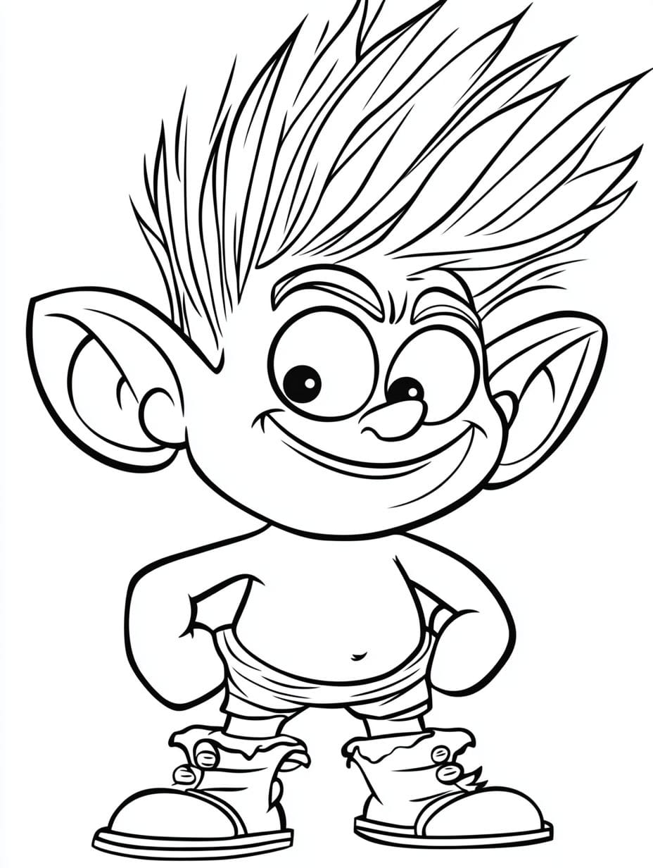 Trolls Guy Diamond World Tour Coloring Pages