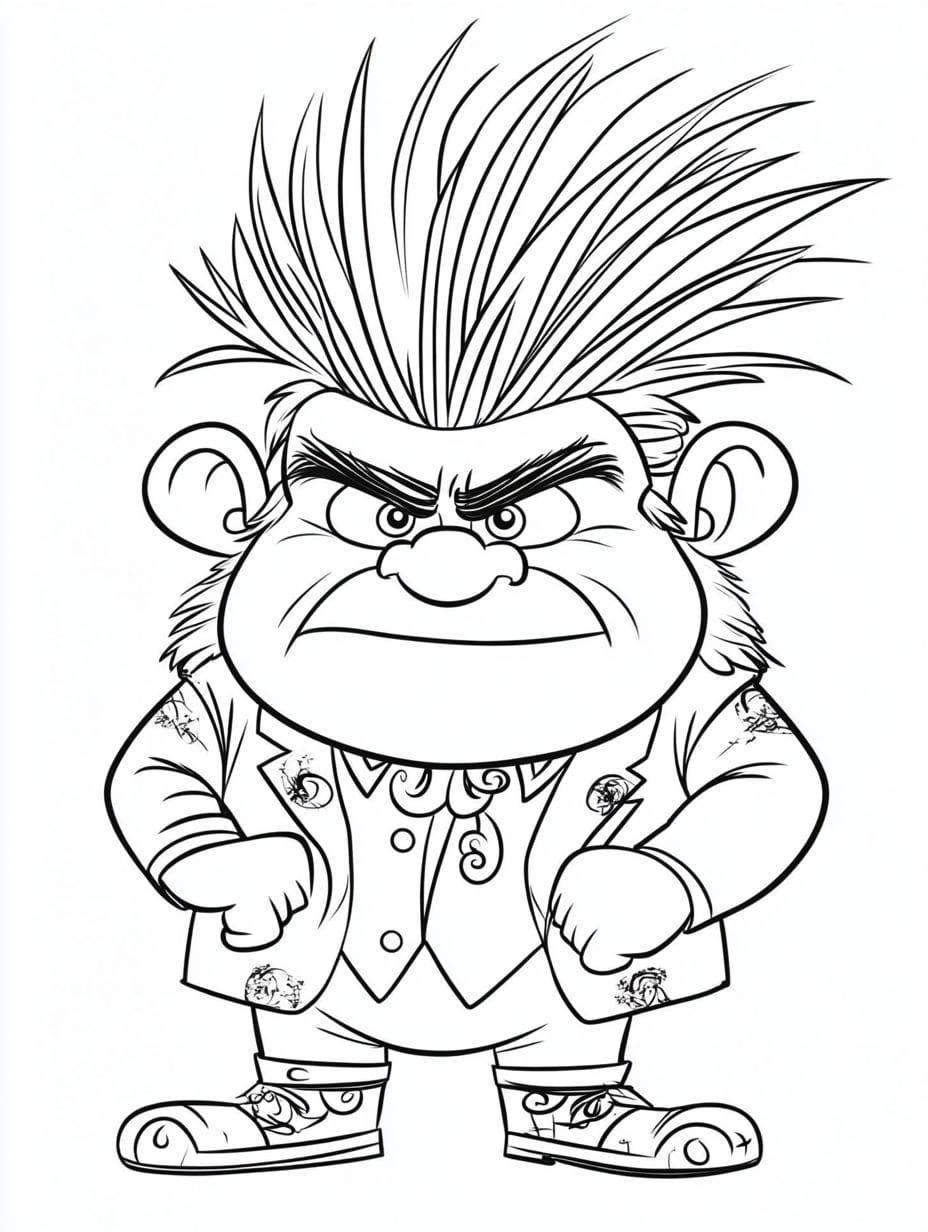 Trolls King Gristle Sr Coloring Pages